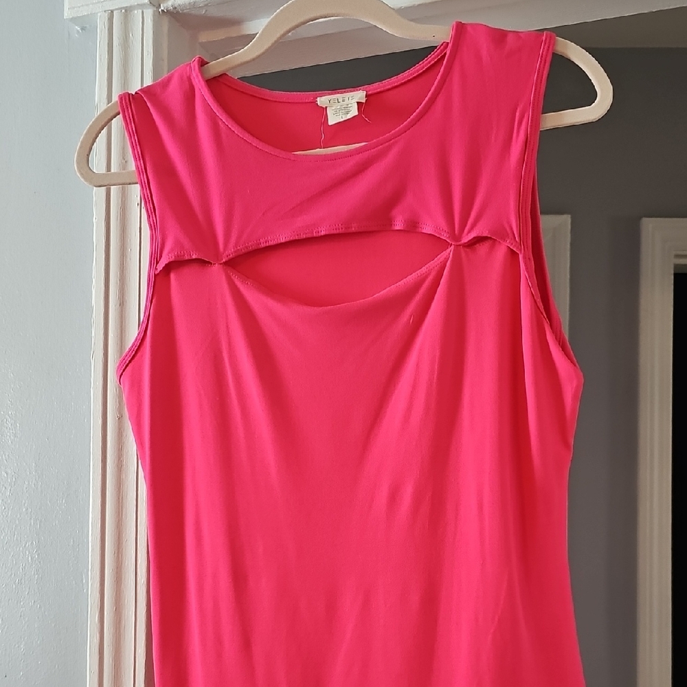 Yelete Hot Pink Sleeveless Top